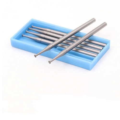 Blue Box six-piece tungsten steel dental carving milling cutter grinding head set with thin disc needle shape