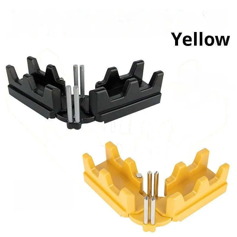 2-in-1 mitre measuring cutting tool black and yellow ABS plastic stainless steel angle marking tool
