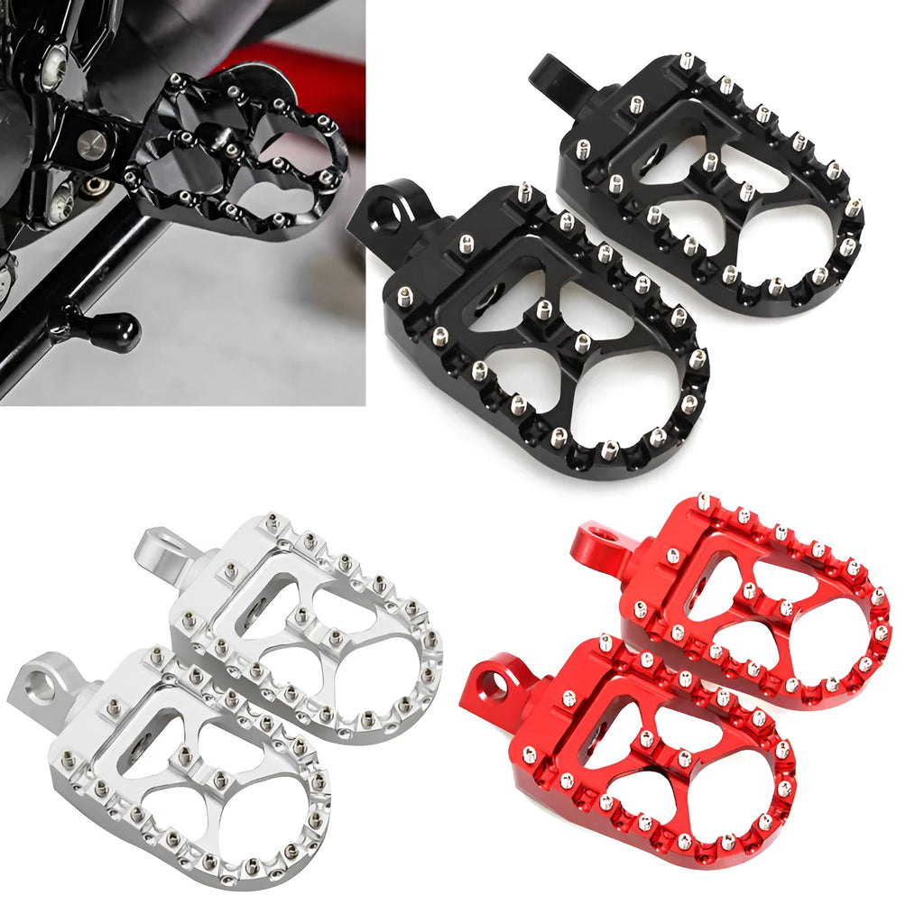 Aluminium modified screw anti-skid foot peg red 120x57.5mm for dirt bike