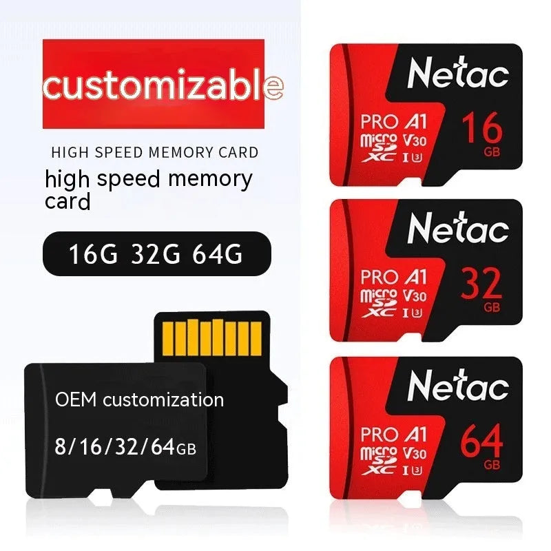 Micro SD TF memory card for dash cams and security cameras in 16GB to 256GB capacities