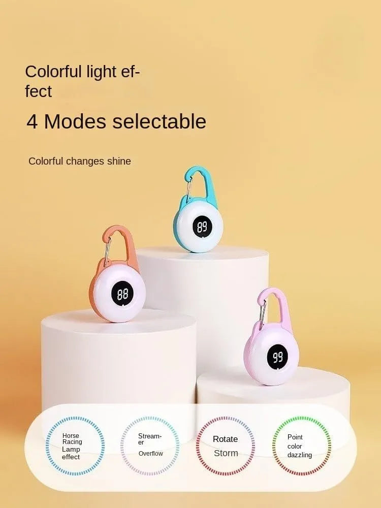 Bright LED dog collar light with silicone strap and USB cable, for night walking safety