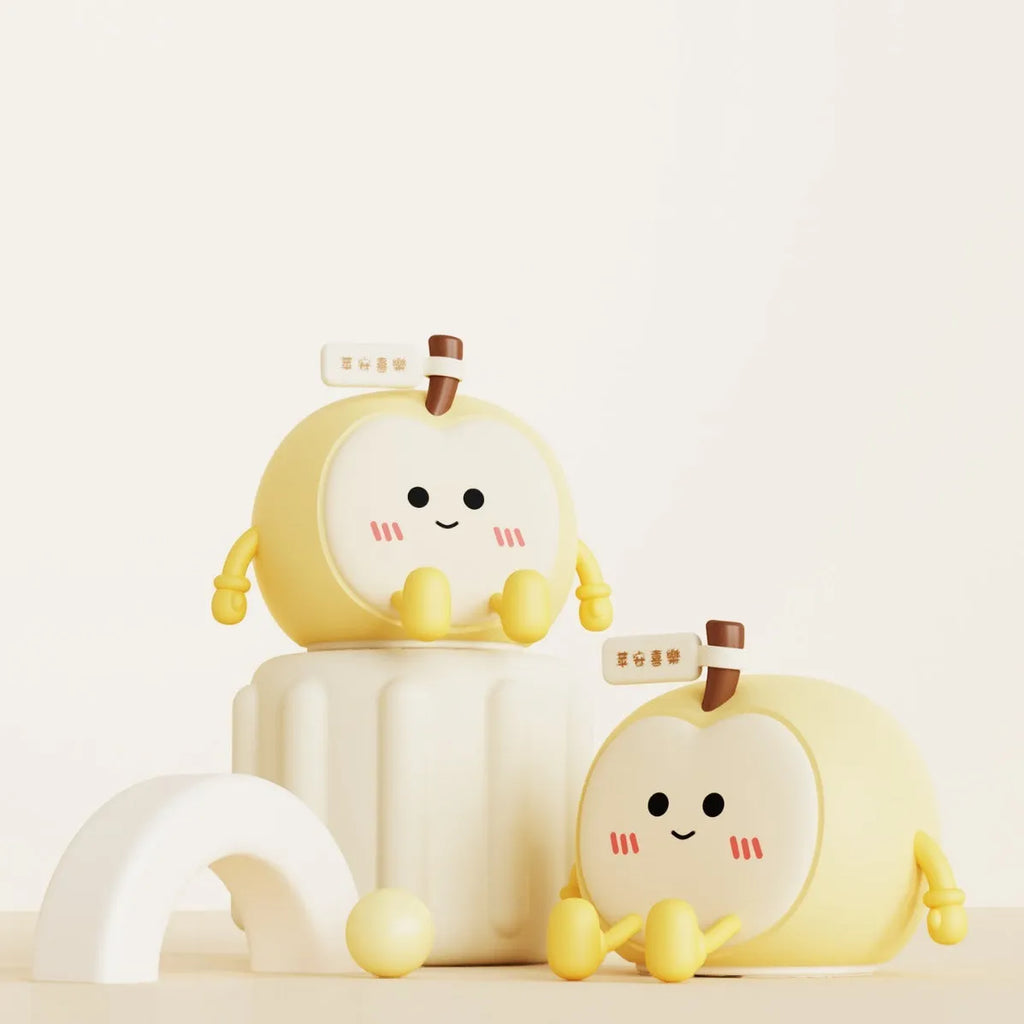 Qian'an Xile night light USB charging built-in battery yellow light geometric stereo cartoon style bedroom desktop