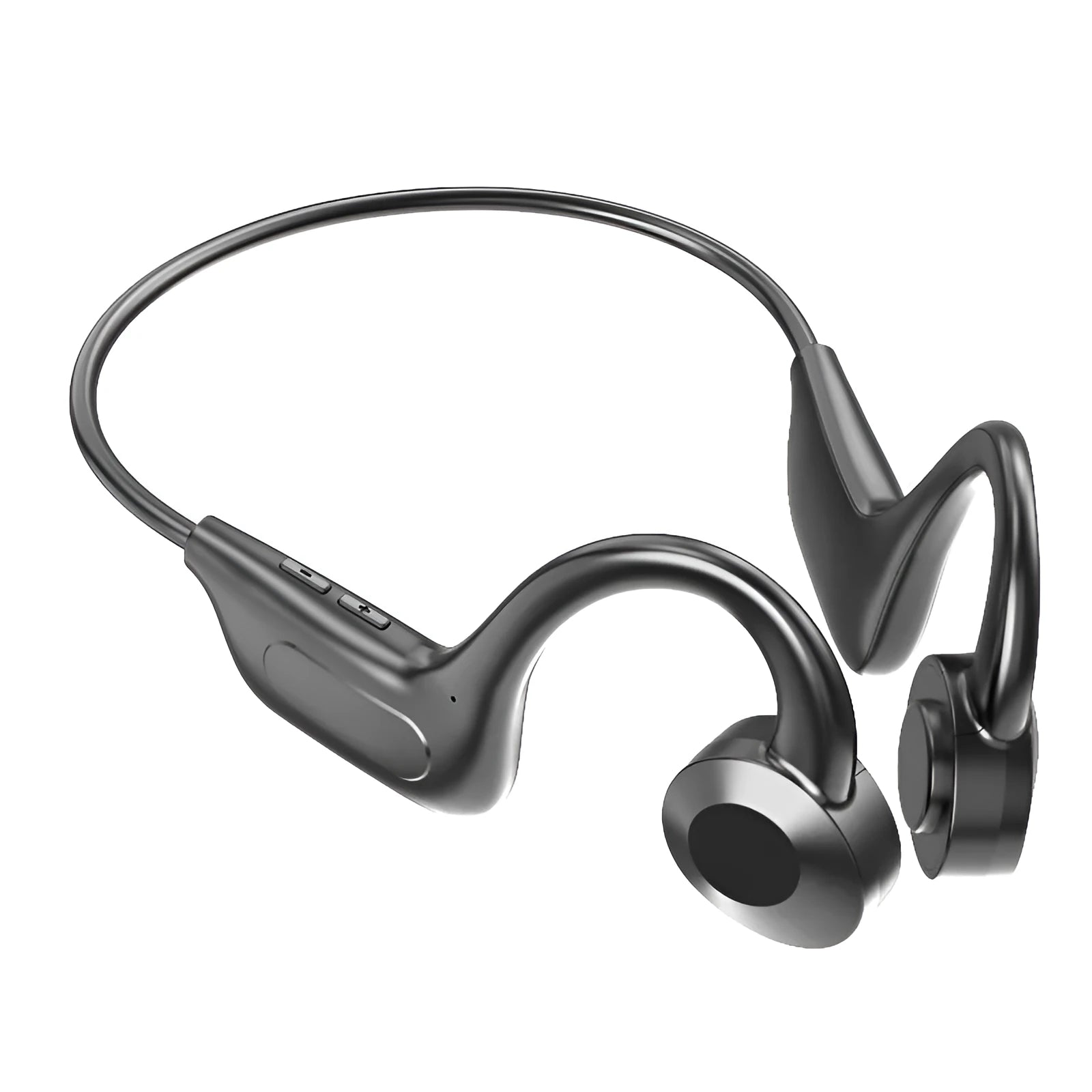 Black ear-mounted wireless sports Bluetooth headset with proprietary mould design