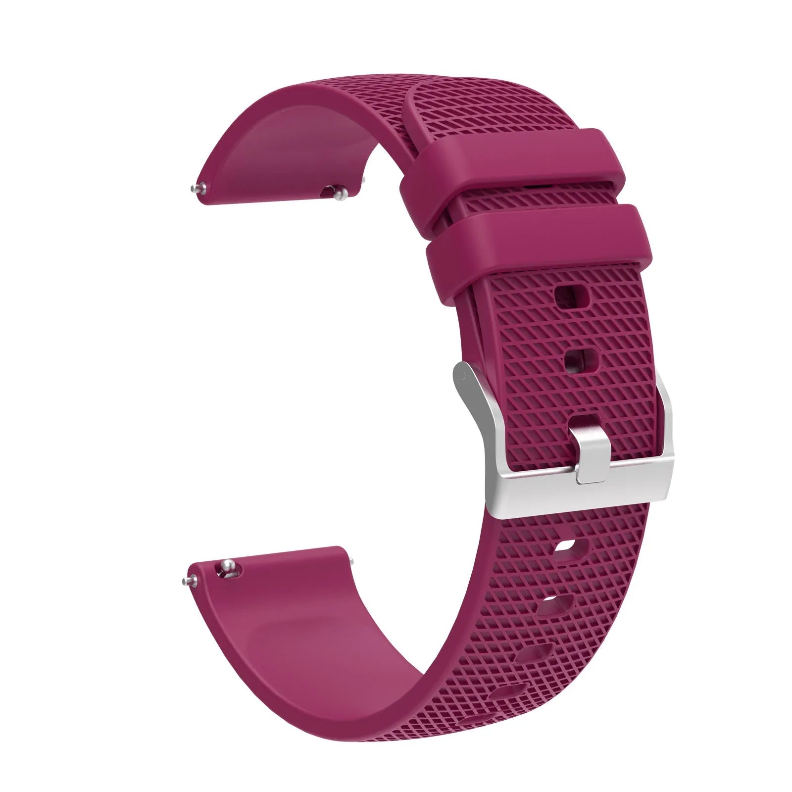 Grid pattern silicone watch strap compatible with Vivoactive 4 GTS GT3 in multiple colours and widths 18mm 20mm 22mm