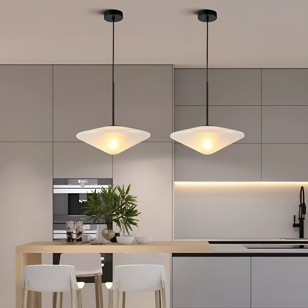 Nordic post-modern UFO glass chandelier ceiling light in 25cm size for bedroom