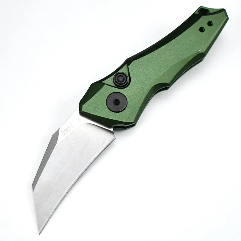 Outdoor folding pocket knife showing compact 150mm length and available in black, grey, or green colours