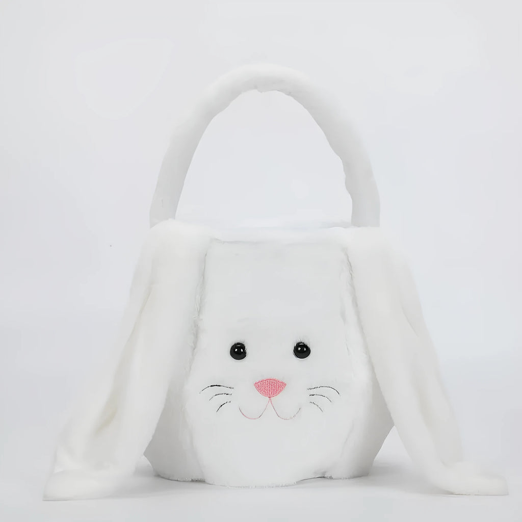 Easter Bunny Basket Bucket headband in cotton, one size, white colour option