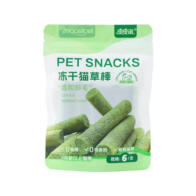 Freeze-dried cat grass stick 35g chicken flavour tooth cleaning snack for cats