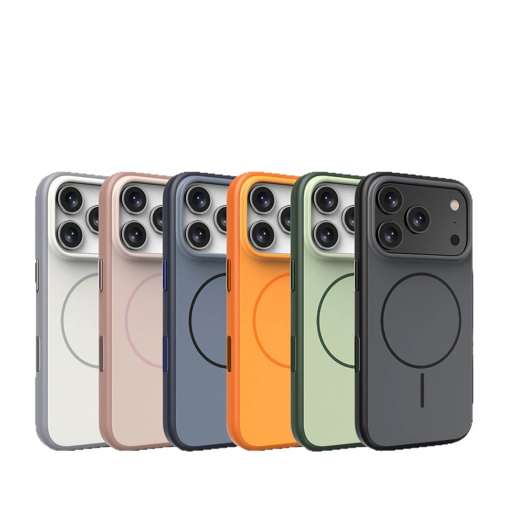 17-in-one AI photography button phone case for Apple iPhone with frosted PC TPU shell and magnetic MagSafe ring