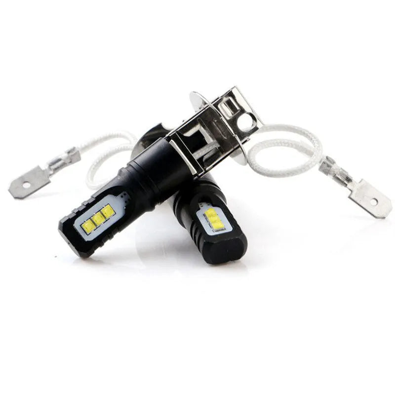 Aluminium alloy car bulb fog lamp with white light colour for H3/H1 vehicle fittings