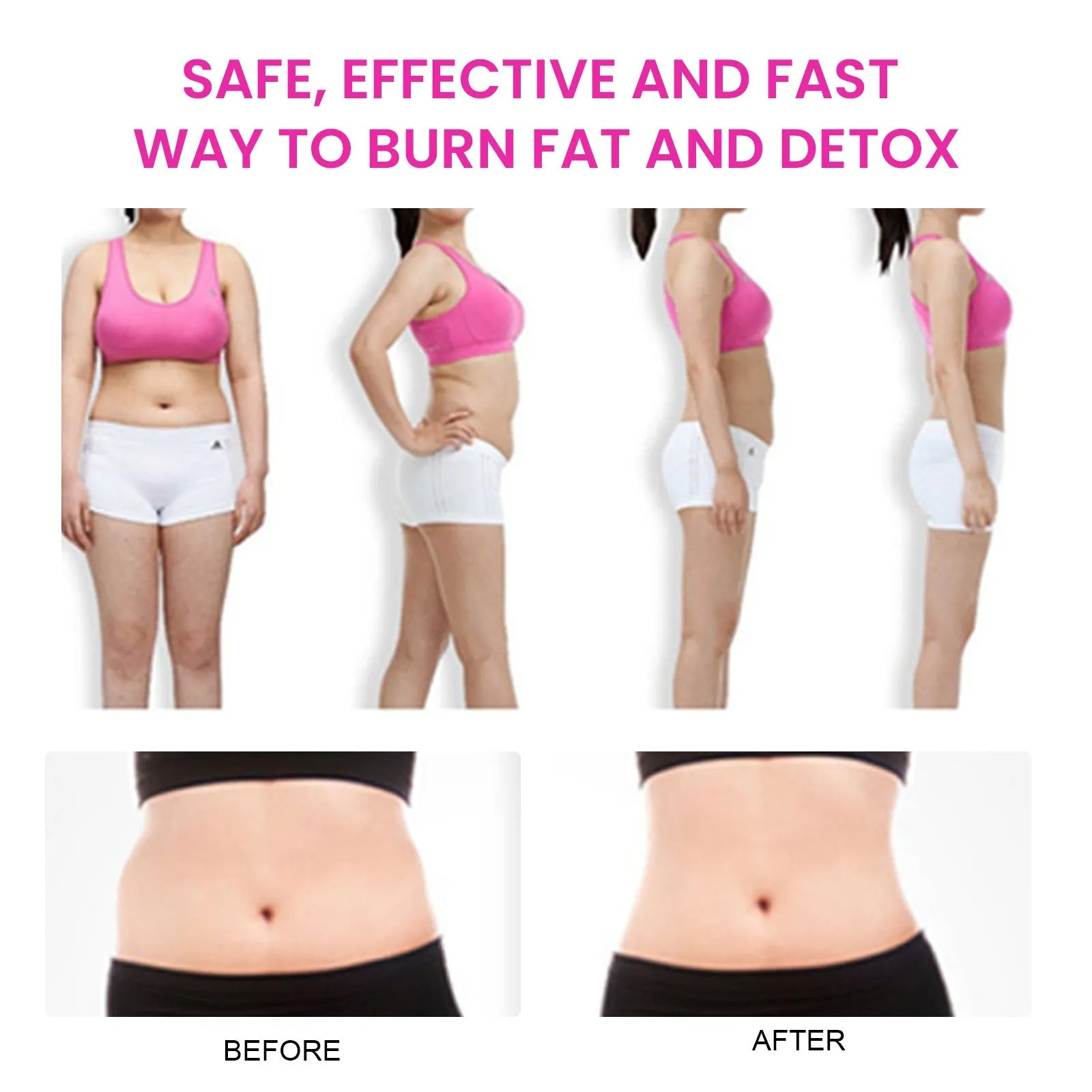 Green tea slimming body care kit with 28 pieces for belly contracting and firming