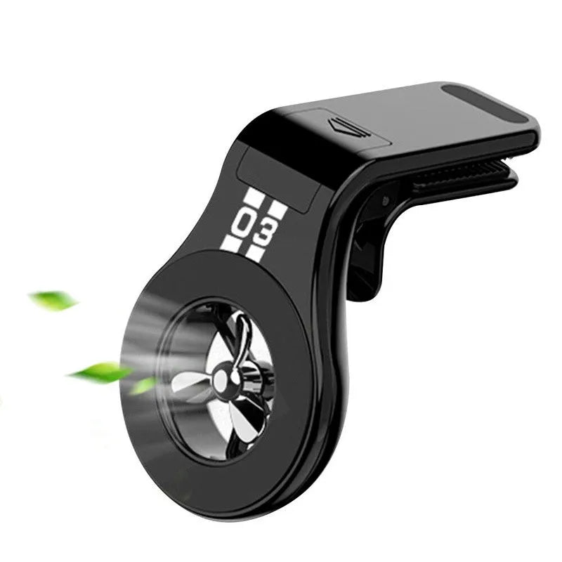 Black perfume universal air vent paddle rotation magnetic stand car phone holder with fragrant slice