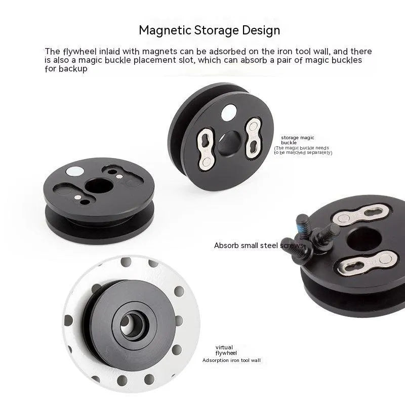 Aluminium bicycle chain tool with three format options for washing and tension adjustment