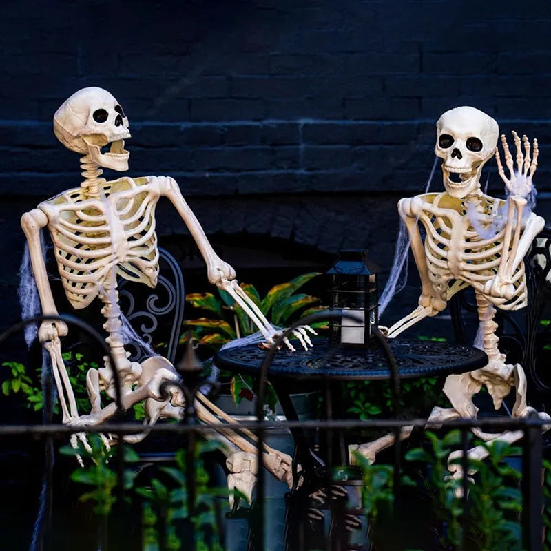 90cm plastic Halloween skeleton with movable joints in new skull man design