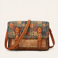 One-shoulder crossbody large capacity PU bag for women in grass flower colour with single shoulder strap
