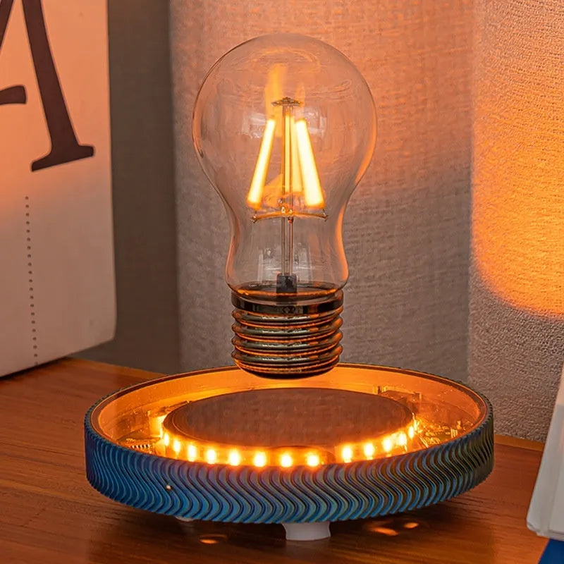 Magnetic suspension moon small night lamp in 3D printed modern design