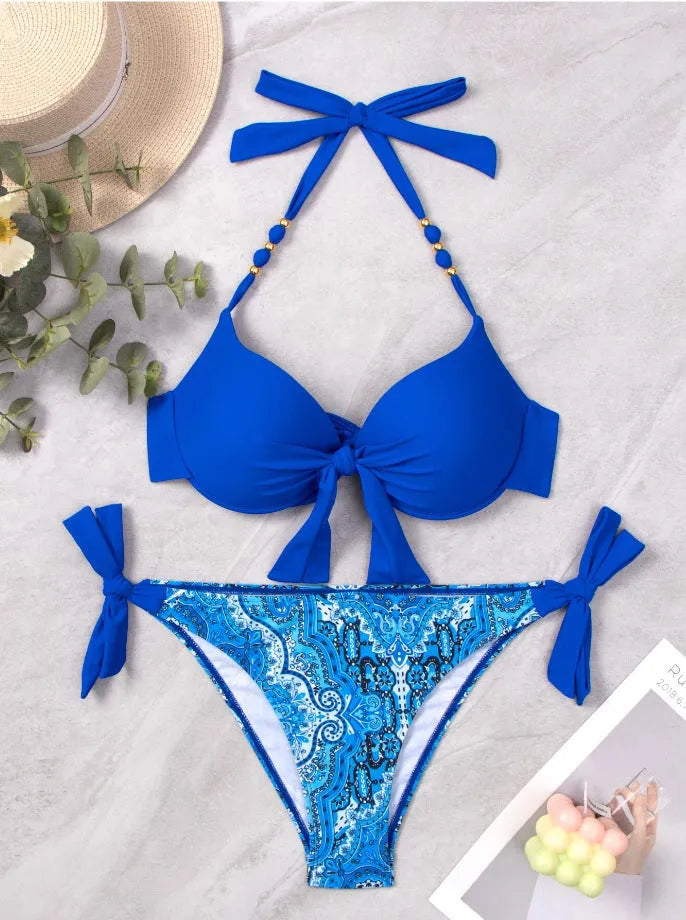 Ladies polyester bikini swimsuit available in multiple colours and sizes