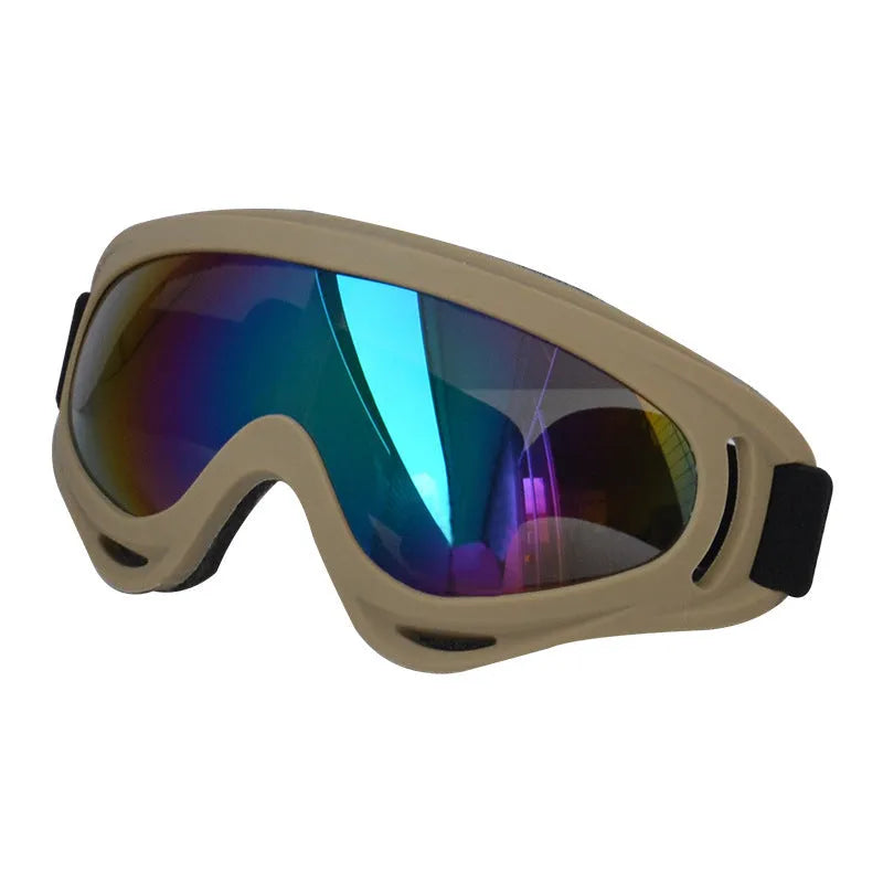 Outdoor dog sunglasses with UV400 protection, Class 2 sunshade lenses, full-frame PC construction, available in eleven colours including army green and black