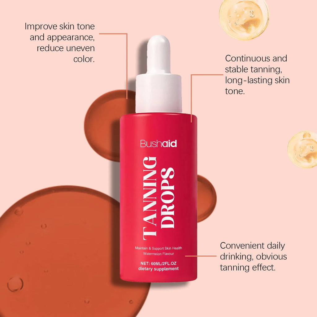 60ml bottle of Natural Beauty Black Drops dark spot correcting serum with droplet applicator.