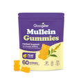 Bottle of 60 mullein leaf extract supplement gummies in soft candy form.