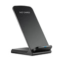 30W fast charging vertical wireless charger desktop stand for iPhone Android in black finish