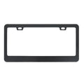 Aluminium alloy minimalist car licence plate frame in black with round hole pattern