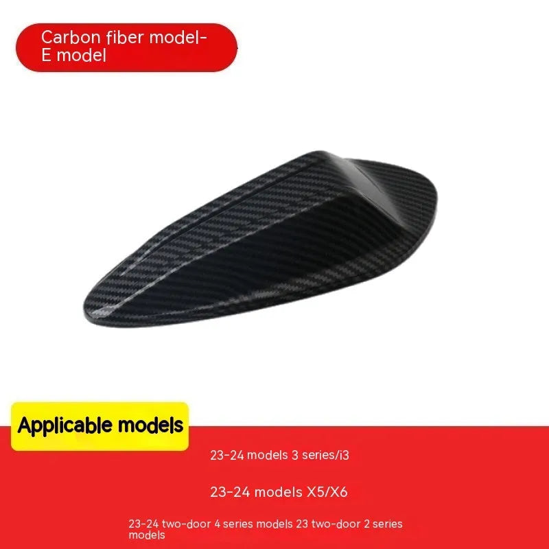 BMW shark fin antenna cover replacement in carbon fibre and piano black finishes