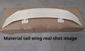 Universal punch-free ABS car spoiler in bright black finish with adhesive backing