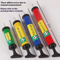 Manual plastic inflator pump for balls and balloons in mixed colours with hand push design