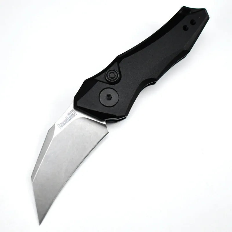 Outdoor folding pocket knife showing compact 150mm length and available in black, grey, or green colours