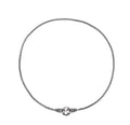 A woman's S925 sterling silver clavicle necklace with a small polished pendant on a choice of 50cm, 55cm, or 60cm chain.