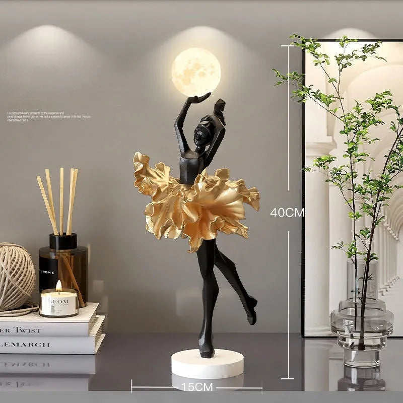 Resin decorative night light with USB charging in four colour options