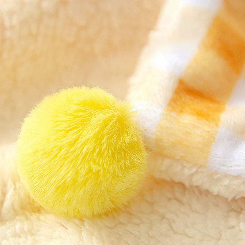 Blue coral fleece pet blanket shown laid out flat, demonstrating its soft texture and size.
