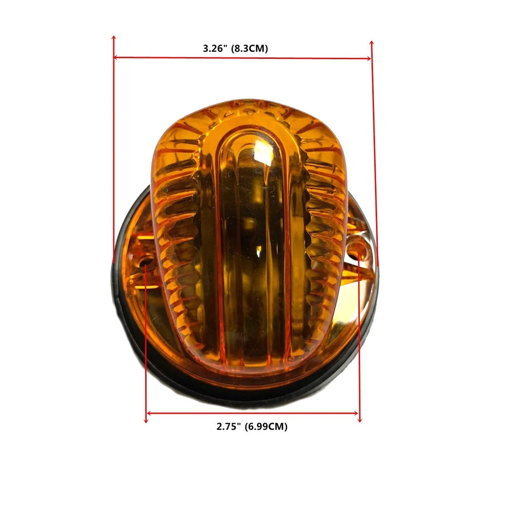 GR-series yellow LED roof cab light for commercial vehicles with 83mm mounting dimension