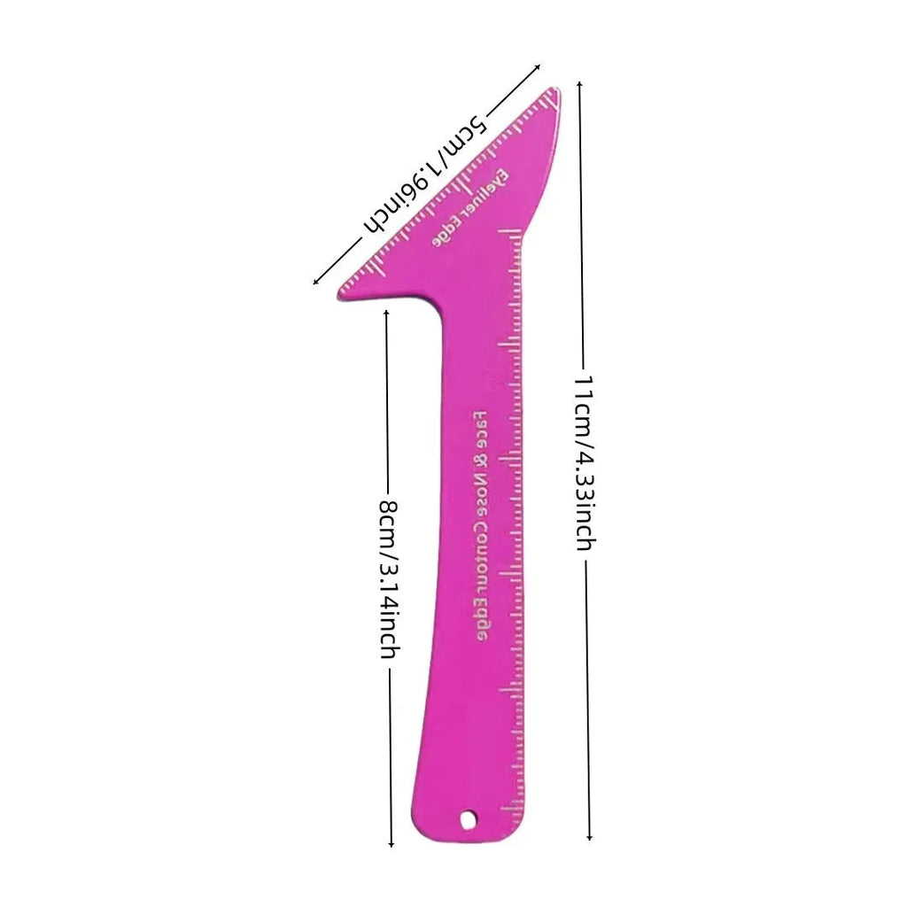 3-in-1 reusable eyeliner stencil tool for hooded eyes showing winged eyeliner, eyebrow, and contour templates