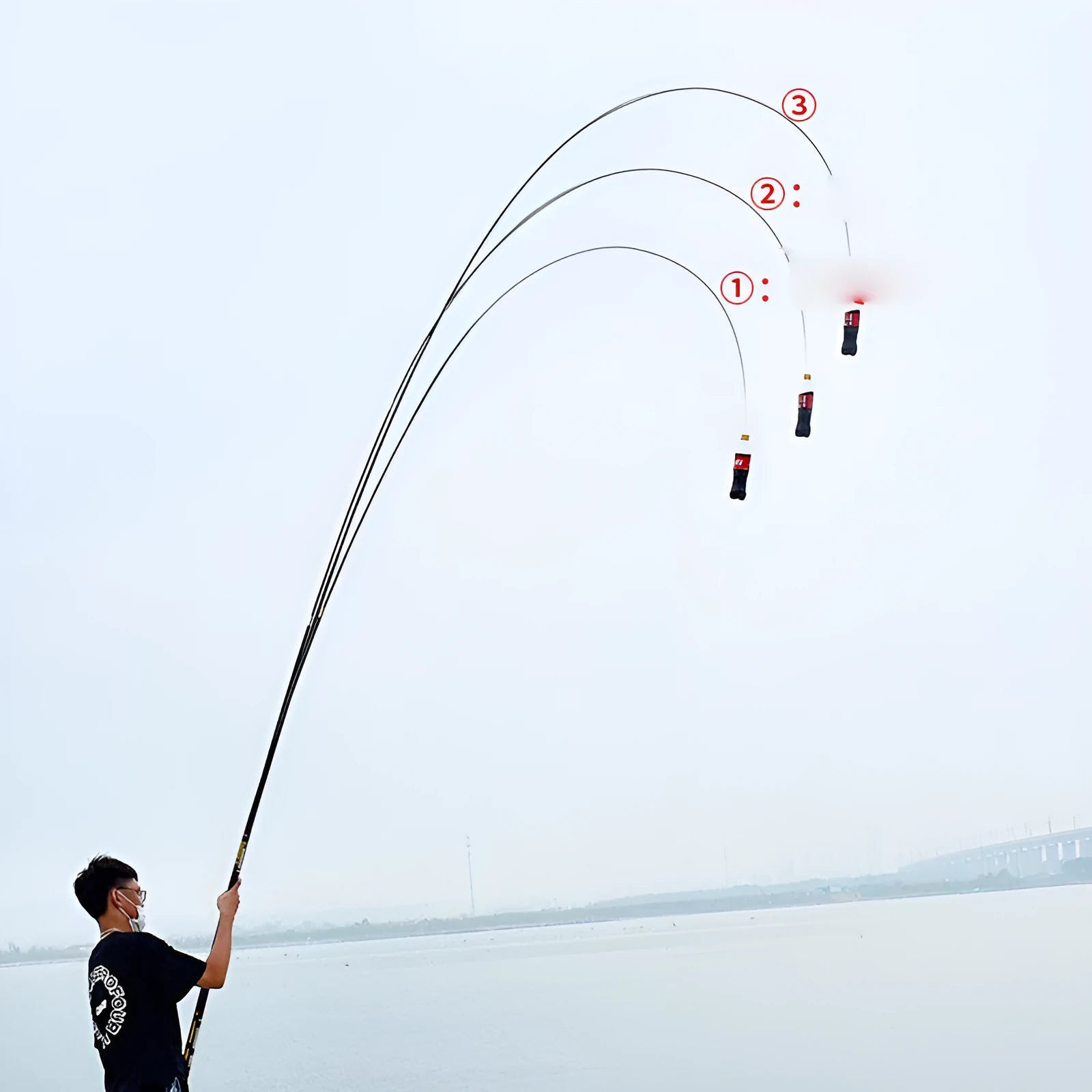 Carbon fishing rod super hard super light 28 tone wild fishing in 2.7m length with 3 sections
