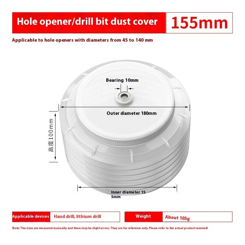 Rubber dust cover for hammer and drill, available in 135mm and 155mm sizes, with handle option.