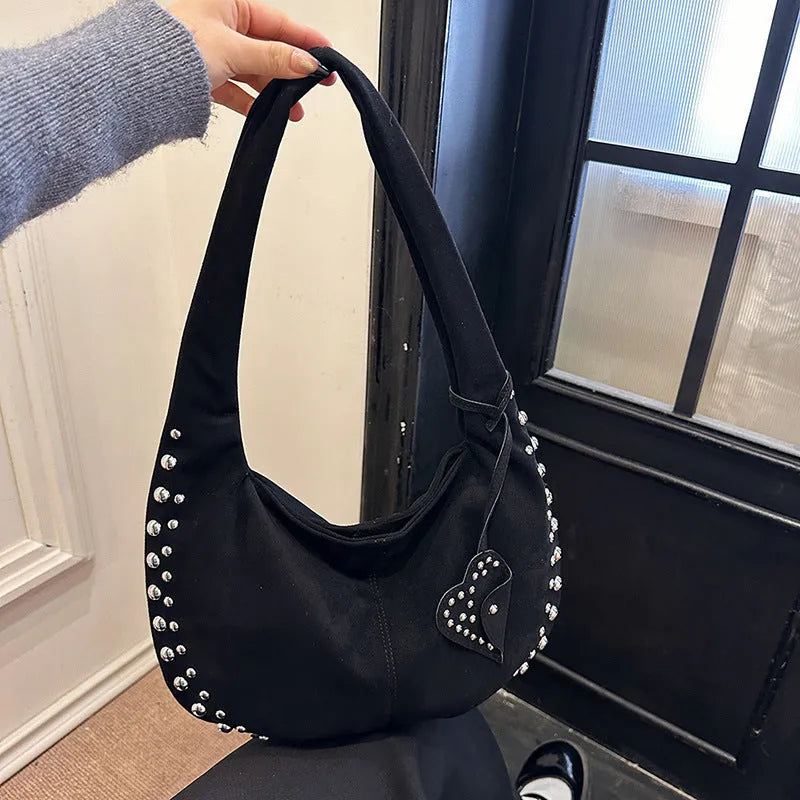 Women's soft plush strapless tote handbag in a retro style, shown in one of five available colours.