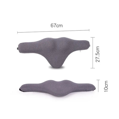 Car neck memory pillow headrest with memory foam filler in dark gray colour