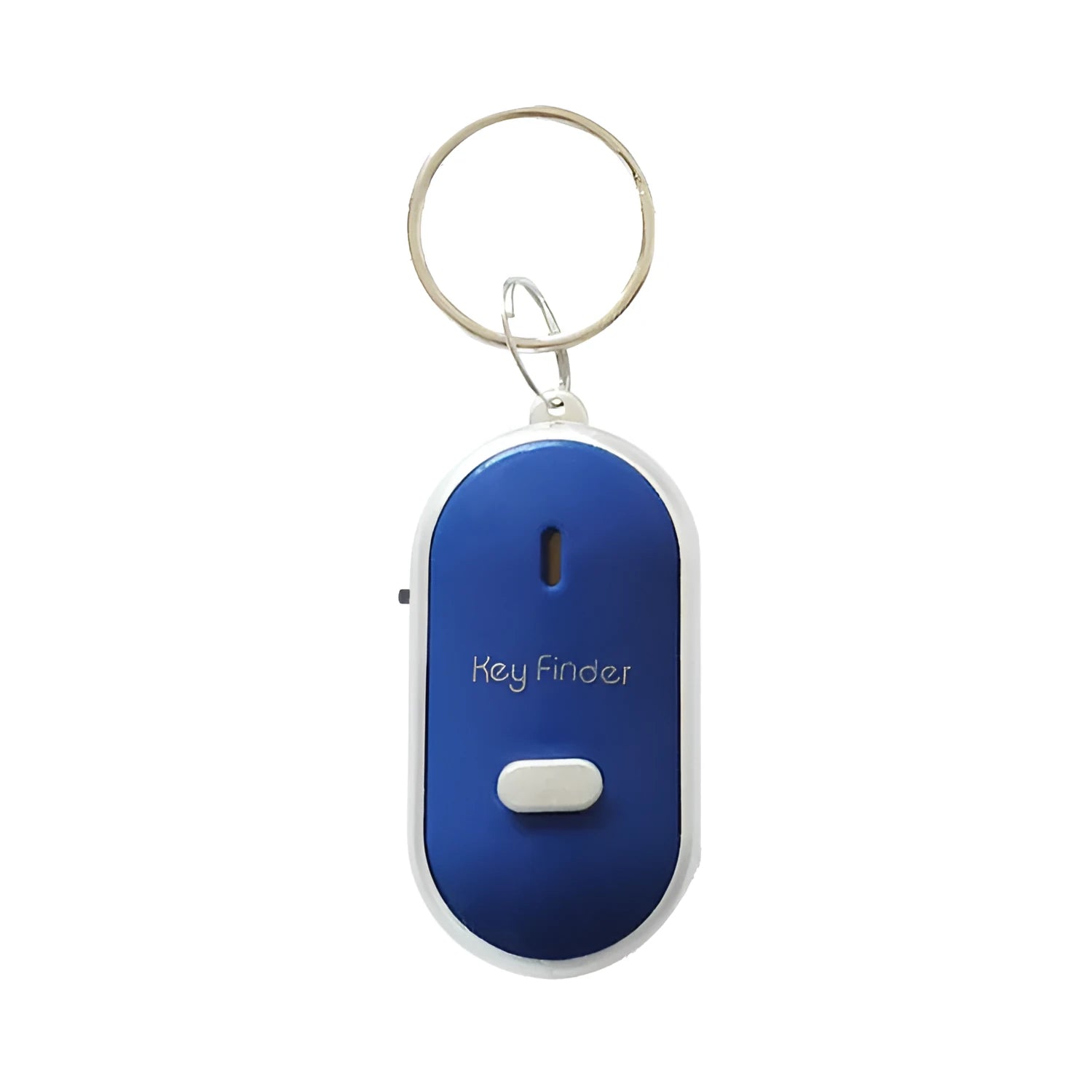 Oval acrylic key finder pendant in red, blue, white, black and orange colour options with voice control functionality