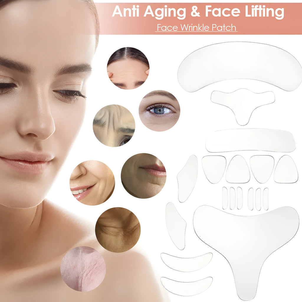 Reusable transparent beauty patch sticker for facial care – 18 pieces pack for face chest and neck