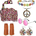 Tie dye spandex cloak costume with bell sleeves in rainbow colours on a hanger