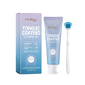 Tongue coating cleaning gel tube and tongue scraper brush kit for oral hygiene