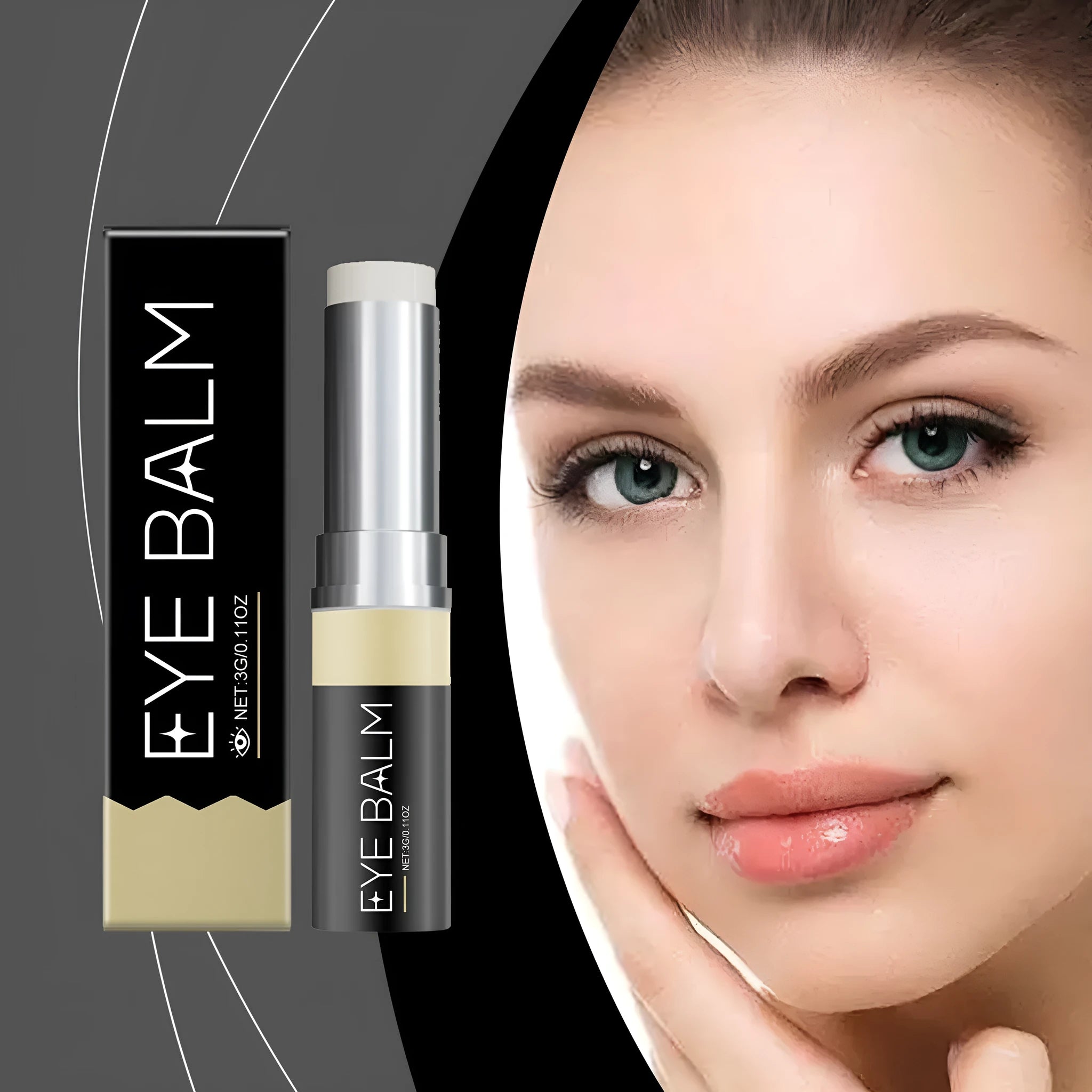 Retinol moisturising eye cream stick in 3g compact pack for delicate eye area care