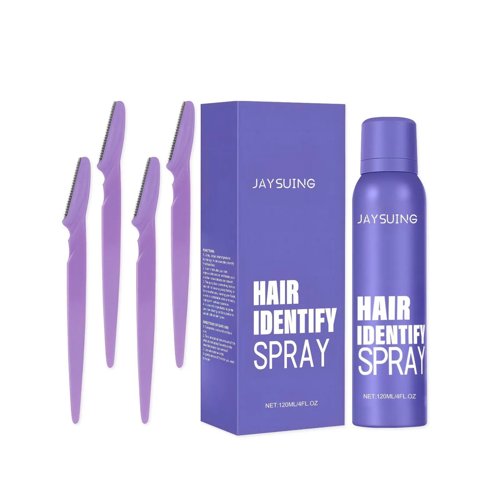 120ml portable hair removal spray bottle with non-irritating formula containing botanical extracts