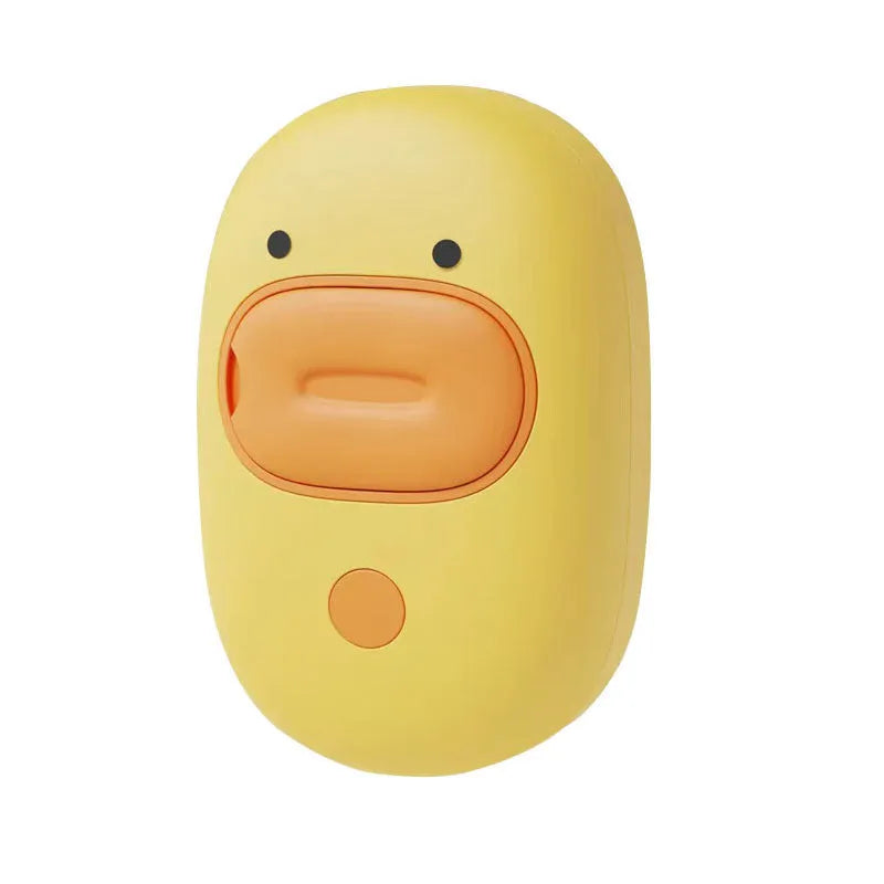 White and yellow rechargeable steam brush for grooming dogs and cats