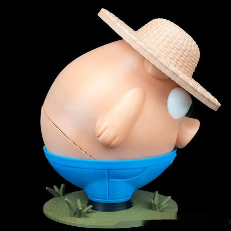 Creative farm animal plastic coin bank in pink and skin colour 17x11x11.7cm