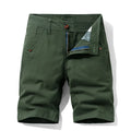 Men's khaki cotton casual overalls with straight legs and a zip fly front closure
