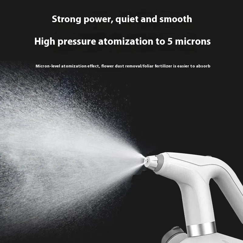 Electric watering flower sprayer 2L capacity in white plastic for gardening