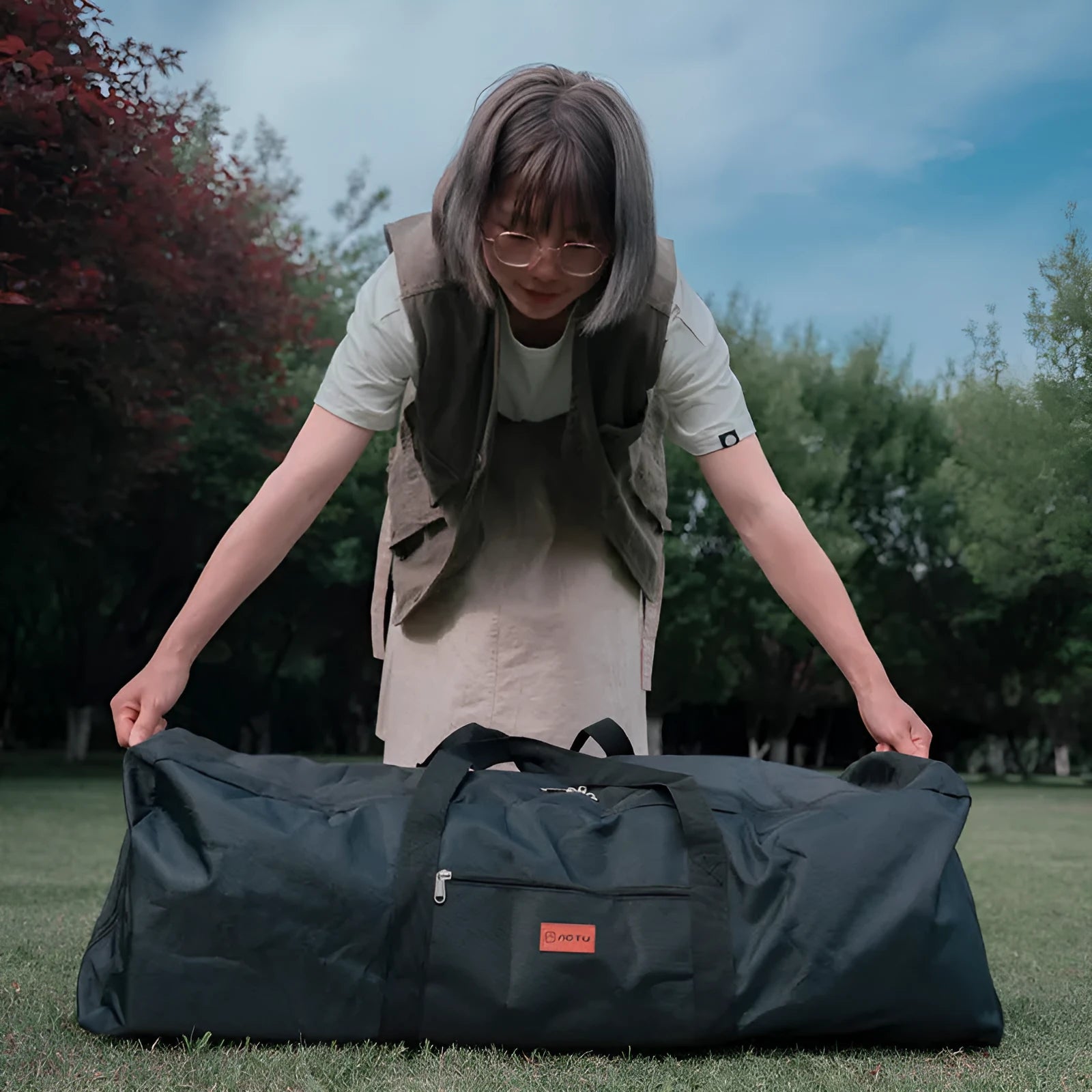 Large waterproof storage bag for camping tables and chairs in 1680D Oxford cloth